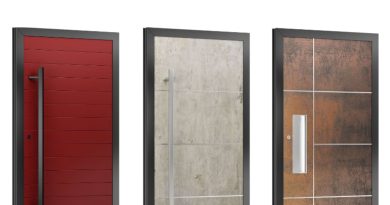 habillage de porte d'entrée aluminium