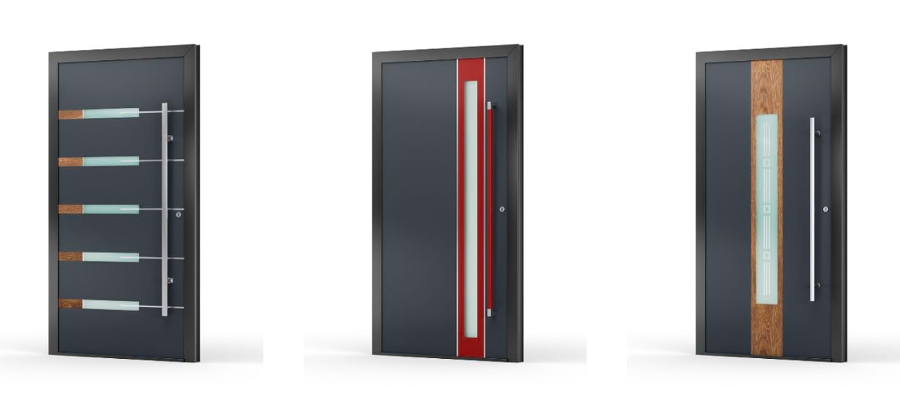 habillage de porte d'entrée aluminium